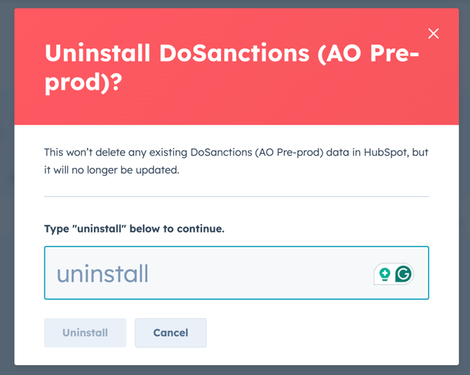 9.2 Uninstall - confirm