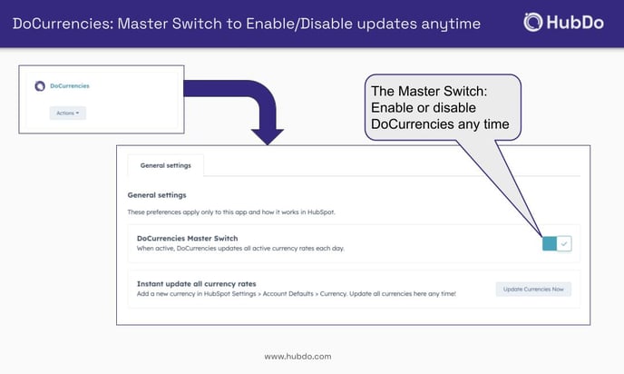 DoCurrencies Master Switch