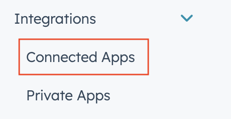 Click on Connected Apps