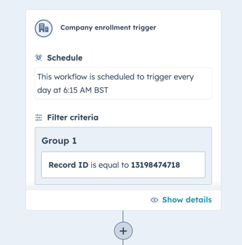 Ops Hub 1 - Company-based workflow - Trigger once per day