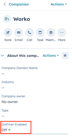 Worko Company - DoPricer OFF