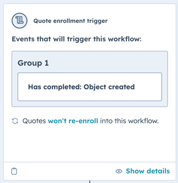 DoQuotes Workflow Enrolment trigger