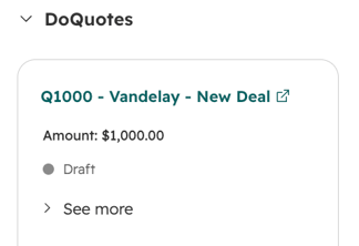 A quote title showing its reference format, e.g. Q00123 - Vandelay Industries