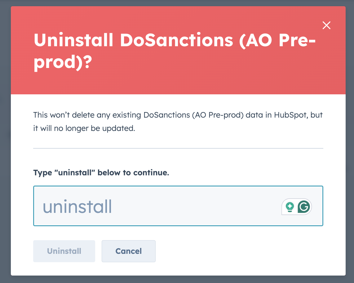 9.2 Uninstall - confirm