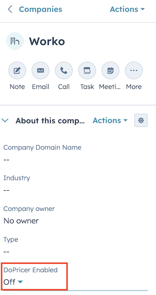 Worko Company - DoPricer OFF